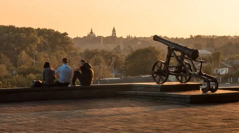 Chernihiv sight cannon time lapse footage. Vídeo Stock 48448779