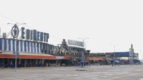 Chernihiv. War in Ukraine. The consequences of the shelling of Ukrainian cities Stock-Footage 254208524