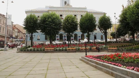 The Chernivtsi Town Hall Video stock 74634775
