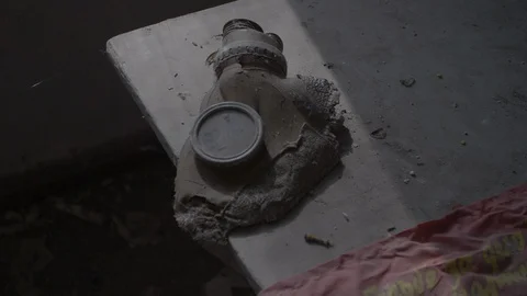 Chernobyl Exclusion Zone. Inside an Abandoned School in Mashevo Village. Wide Stock Footage 128666157