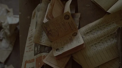 Chernobyl Exclusion Zone. Inside an Abandoned School in Mashevo Village. Wide Stock Footage 128666425