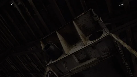 Chernobyl Exclusion Zone. Rusty Harvesters In An Abandoned Zymovyshche Kolkhoz Stock Footage 128666830