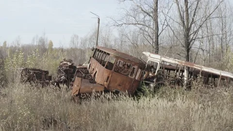 Chernobyl. Rusty machinery. Stock-Footage 163988472