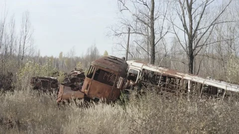 Chernobyl. Rusty machinery. Stock-Footage 163988531
