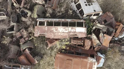 Chernobyl. Rusty machinery. Stock Footage 163988559
