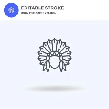Cherokee icon vector, filled flat sign, solid pictogram isolated on white, logo Stock Illustration