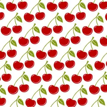 Cherries background Stock Illustration