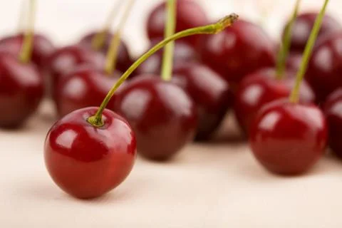 Cherries background Stock Photos