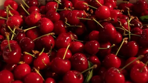 Cherries close up Stock Footage 77046320