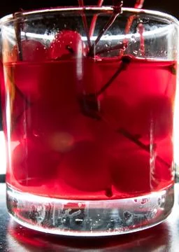 Cherries for Drinks Backlit 库存照片