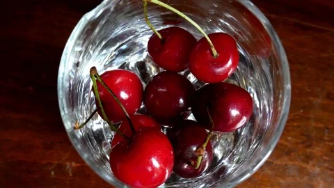 Cherries on a Glass Video stock 84089288