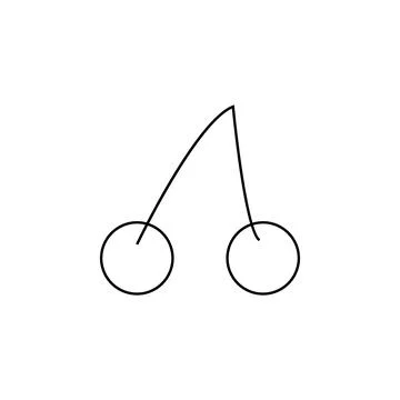 Cherries icon. Element for mobile concept and web apps. Thin line icon for Stock Illustration