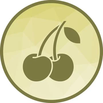 Cherries icon vector image. Stock Illustration
