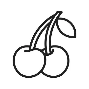 Cherries icon vector image. Suitable for mobile apps, web apps and print media. Stock Illustration