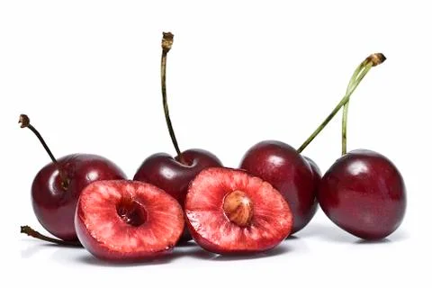 Cherries isolated. Stock Photos
