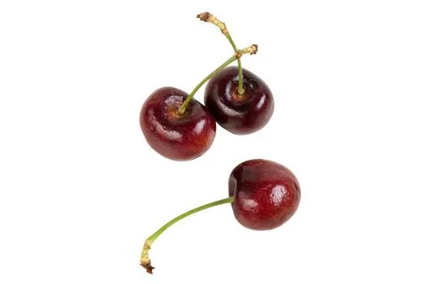 Cherries isolated Stock Photos