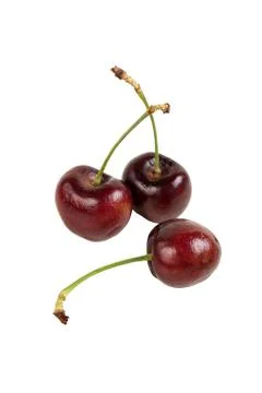 Cherries isolated Stock Photos