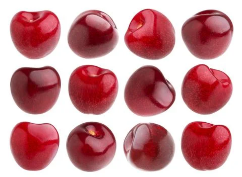 Cherries isolated on white background Stock Photos
