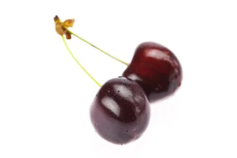 Cherries isolated on white 스톡 사진