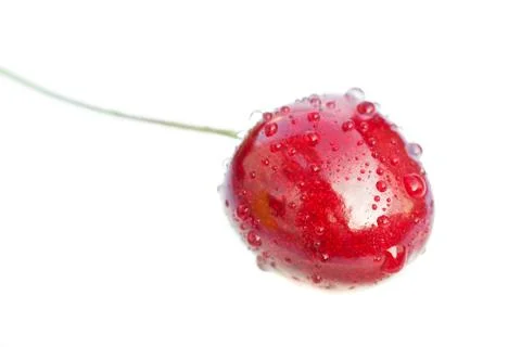 Cherries isolated on white Foto stock