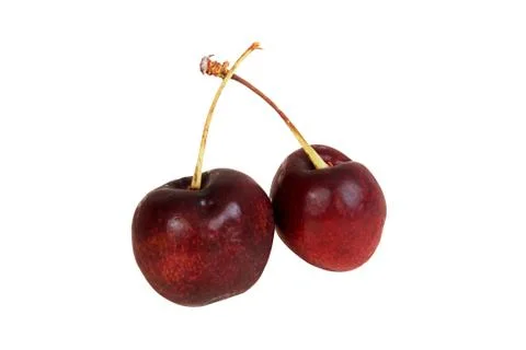 Cherries isolated on white Foto stock