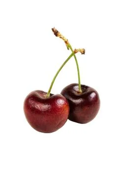 Cherries isolated on white Stock Photos