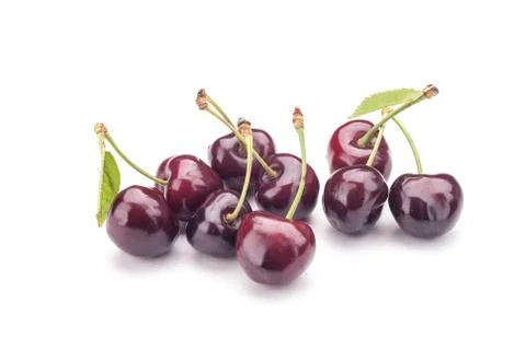Cherries isolated on white Stock Photos