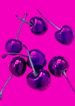 Cherries pink Stock Photos
