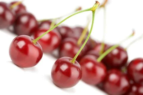 Cherries solated Stock Photos