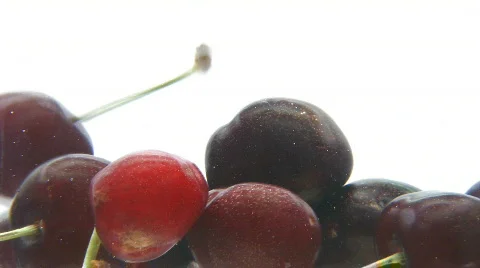 Cherries splash in the water Vidéo 408565