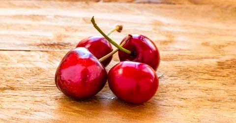 Cherries on the table. Stock Photos