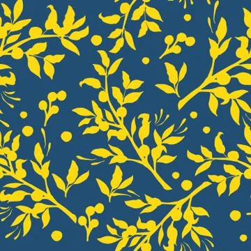 Cherries Vector Seamless Pattern Stock Illustration