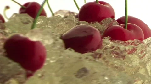 Cherries on white background Stock Footage 485231