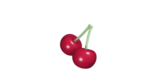 Cherry 3d icon animation. Stock Footage 308874865