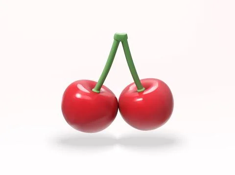 Cherry 3D Icon Stock Illustration