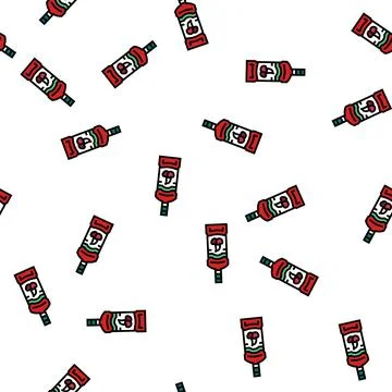 Cherry alcohol vector seamless pattern Stockillustratie