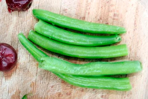 Cherry and beans Stock Photos