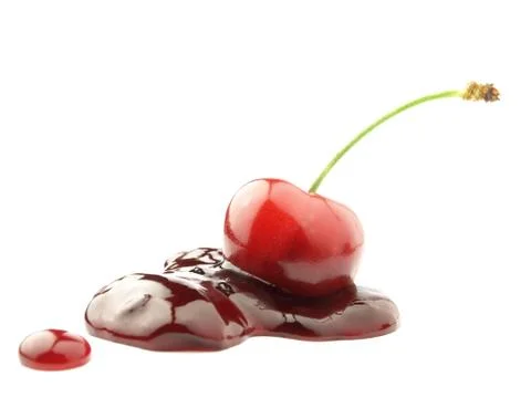 Cherry and red jam Stock Photos