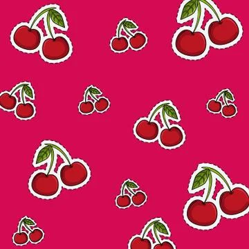 Cherry background cartoons Illustrazione stock