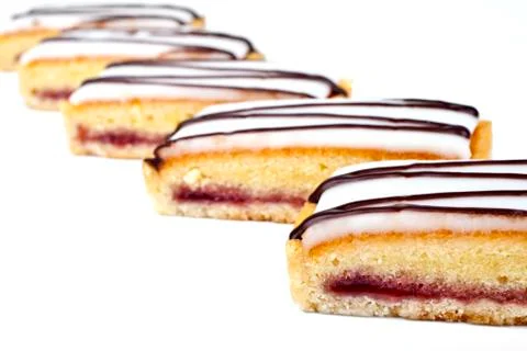 Cherry Bakewell Slices Foto stock
