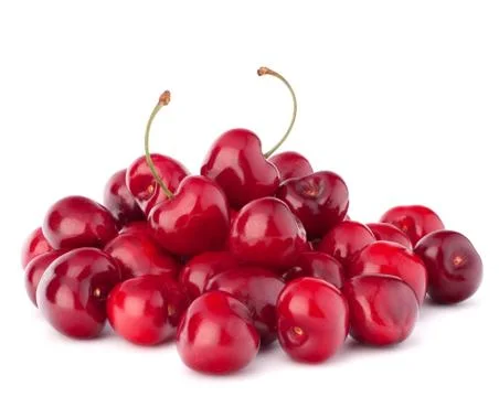 Cherry berries pile Stock Photos
