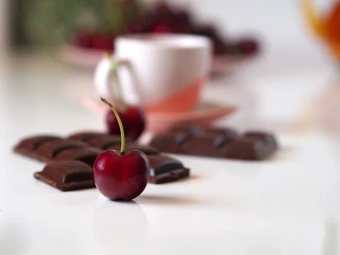 Cherry berry close-up Stock-Fotos