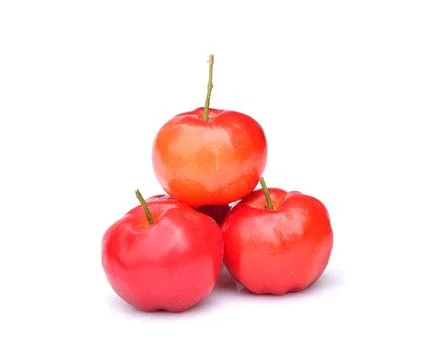 Cherry berry isolated on white background Stock Photos
