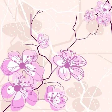Cherry blossom background Stock Illustration