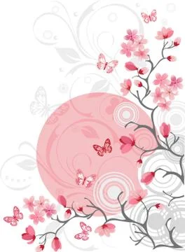Cherry blossom background Stock Illustration
