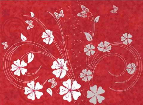 Cherry blossom background. Stock Illustration