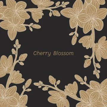 Cherry blossom flower vector Stock Illustration