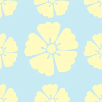 Cherry blossom flowers seamless pattern background Ilustração Stock