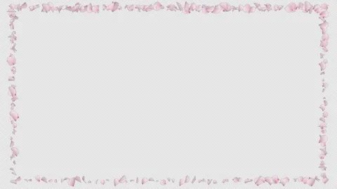 Cherry Blossom Frame Alpha Loop Stock Footage 314817141