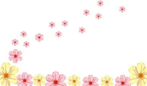 Cherry blossom frame Stock Illustration